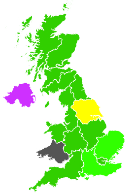 Click on a region for air pollution levels for 12/02/1991