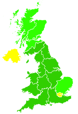 Click on a region for air pollution levels for 12/02/1996