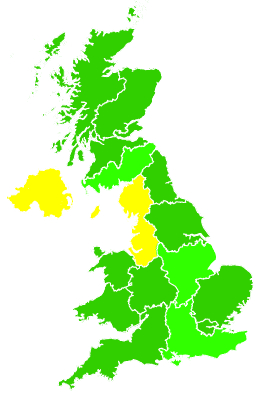 Click on a region for air pollution levels for 12/02/2004