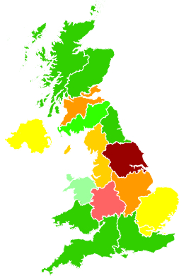 Click on a region for air pollution levels for 12/02/2008