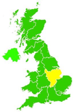 Click on a region for air pollution levels for 12/03/1995