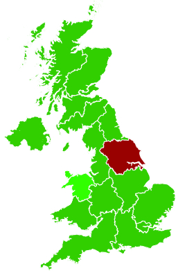Click on a region for air pollution levels for 12/03/2004