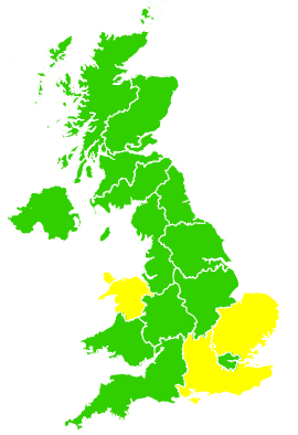 Click on a region for air pollution levels for 12/03/2006