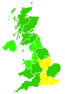 Click on a region for air pollution levels for 12/03/2012