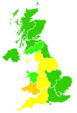 Click on a region for air pollution levels for 12/03/2015