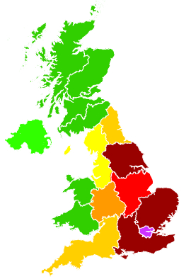 Click on a region for air pollution levels for 12/03/2016