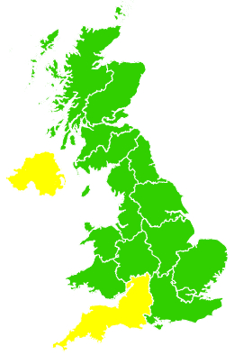 Click on a region for air pollution levels for 12/04/1995