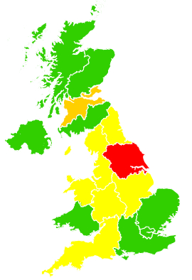 Click on a region for air pollution levels for 12/04/1997