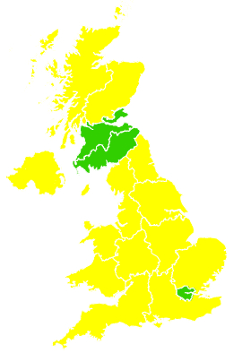 Click on a region for air pollution levels for 12/04/1999