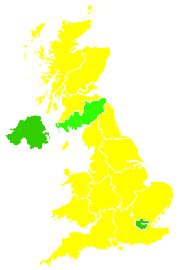 Click on a region for air pollution levels for 12/04/2008