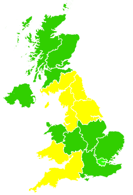 Click on a region for air pollution levels for 12/04/2009