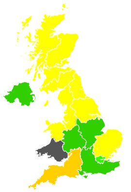 Click on a region for air pollution levels for 12/05/1990