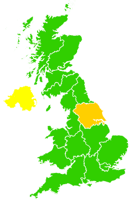 Click on a region for air pollution levels for 12/05/1995
