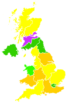 Click on a region for air pollution levels for 12/05/1998