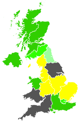 Click on a region for air pollution levels for 12/06/1987