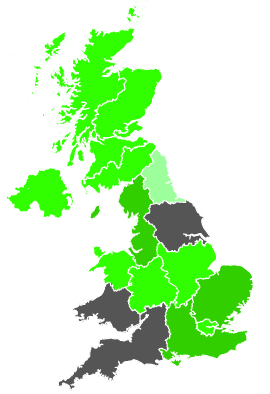 Click on a region for air pollution levels for 12/07/1987