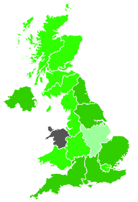 Click on a region for air pollution levels for 12/07/1993