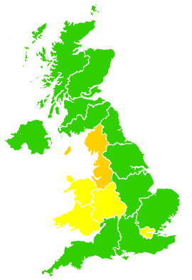 Click on a region for air pollution levels for 12/07/2013