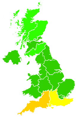 Click on a region for air pollution levels for 12/07/2026