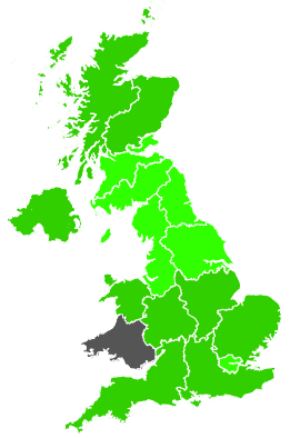 Click on a region for air pollution levels for 12/08/1988
