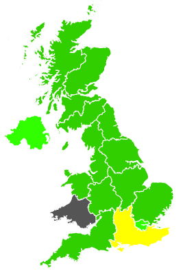 Click on a region for air pollution levels for 12/08/1991