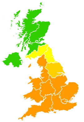 Click on a region for air pollution levels for 12/08/2025
