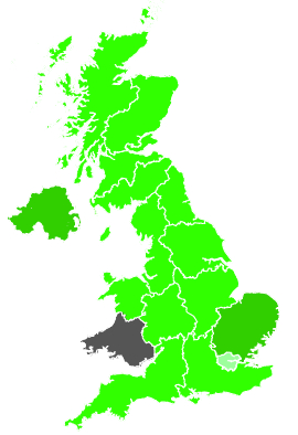 Click on a region for air pollution levels for 12/10/1987