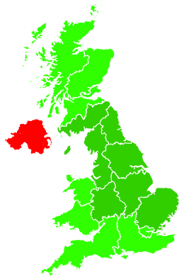 Click on a region for air pollution levels for 12/10/1992