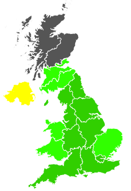 Click on a region for air pollution levels for 12/10/1993