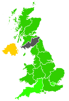 Click on a region for air pollution levels for 12/10/1997