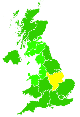Click on a region for air pollution levels for 12/10/1999