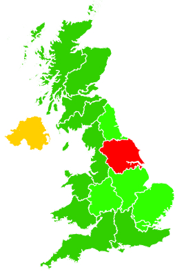 Click on a region for air pollution levels for 12/11/1993