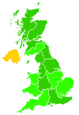 Click on a region for air pollution levels for 12/11/1999