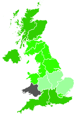 Click on a region for air pollution levels for 12/12/1989