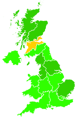 Click on a region for air pollution levels for 12/12/2009