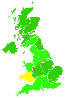 Click on a region for air pollution levels for 12/12/2016