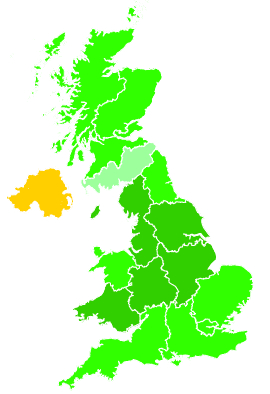 Click on a region for air pollution levels for 12/12/2022