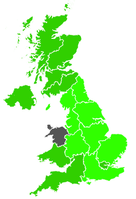 Click on a region for air pollution levels for 13/01/2002