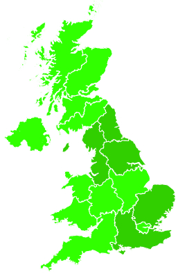 Click on a region for air pollution levels for 13/01/2018