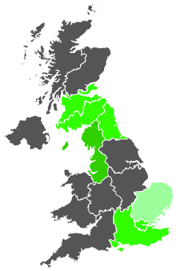 Click on a region for air pollution levels for 13/02/1987