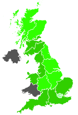 Click on a region for air pollution levels for 13/03/1988