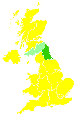Click on a region for air pollution levels for 13/04/2008