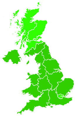 Click on a region for air pollution levels for 13/06/1995