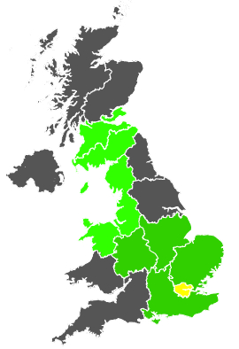 Click on a region for air pollution levels for 13/07/1986
