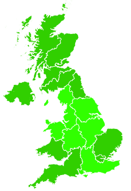 Click on a region for air pollution levels for 13/07/2010