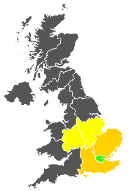 Click on a region for air pollution levels for 13/08/1984