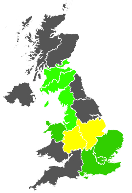 Click on a region for air pollution levels for 13/08/1986