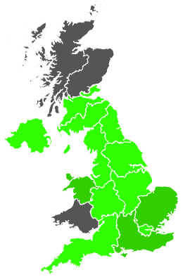 Click on a region for air pollution levels for 13/08/1989