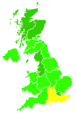 Click on a region for air pollution levels for 13/08/2002