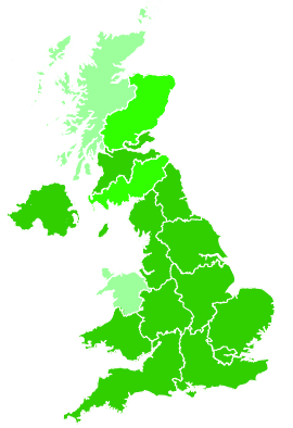 Click on a region for air pollution levels for 13/09/2004